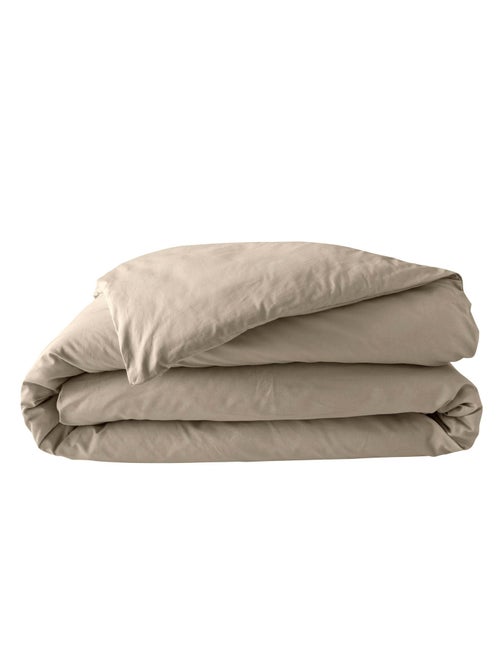 Pack parure de lit percale unie 78 fils + drap-housse - Kiabi