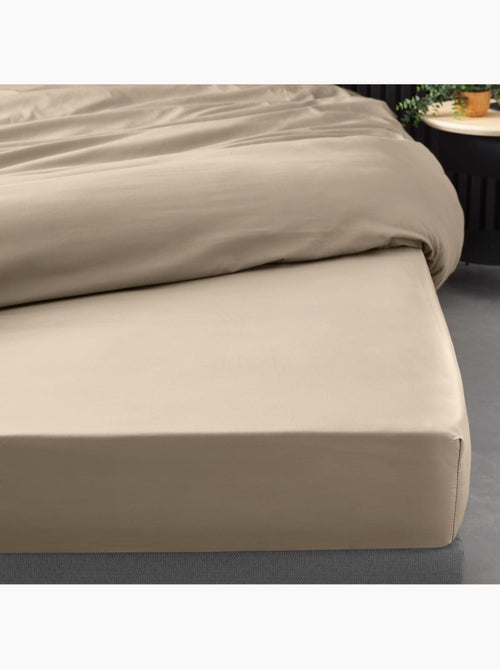 Pack parure de lit percale unie 78 fils + drap-housse - Kiabi
