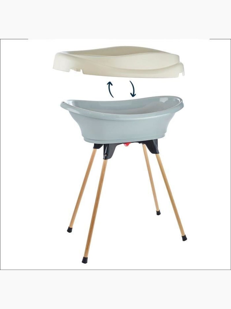 Pack plan à langer et baignoire - thermobaby - vasco - gris charme - 2 en 1 Gris - Kiabi
