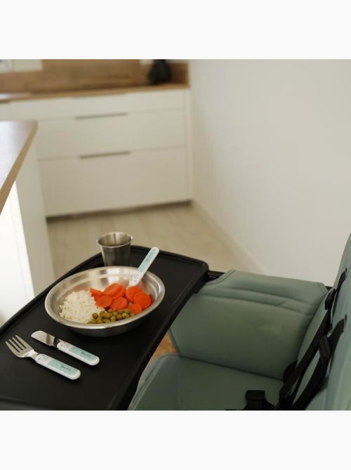 Pack repas - thermobaby - inox - gobelet, bol, assiette creuse, set de couverts - Kiabi