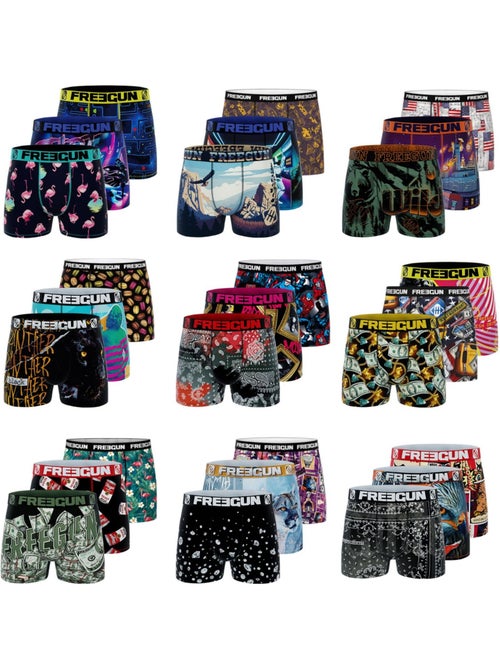 Pack surprise de 12 boxers microfibre enfant freegun - Kiabi