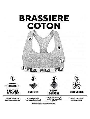 Pack surprise de 2 brassières coton femme fila