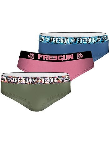 Pack surprise de 3 boxers coton femme freegun