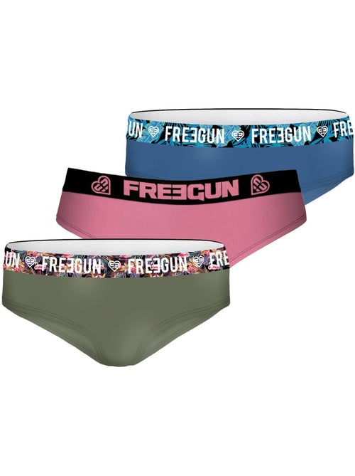Pack surprise de 3 boxers coton femme freegun - Kiabi