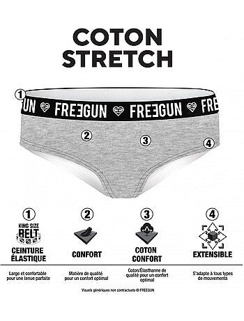 Pack surprise de 3 boxers coton fille freegun