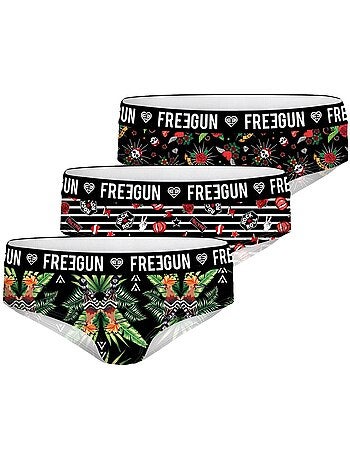 Pack surprise de 3 boxers microfibre femme freegun