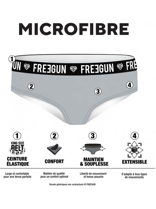 Pack surprise de 3 boxers microfibre femme freegun - Kiabi
