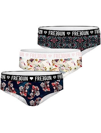 Pack surprise de 3 boxers microfibre fille freegun