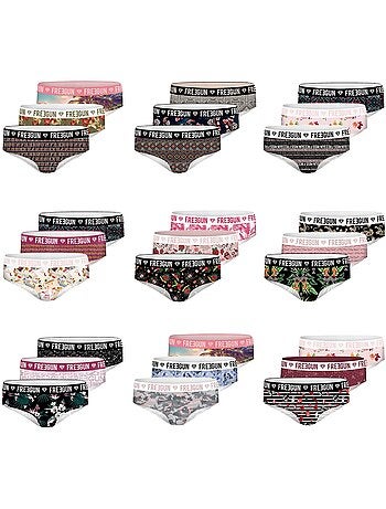 Pack surprise de 3 boxers microfibre fille freegun
