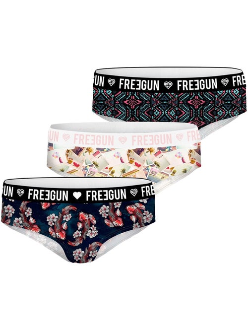 Pack surprise de 3 boxers microfibre fille freegun - Kiabi Pack surprise de 3 boxers microfibre fille freegun - Kiabi
