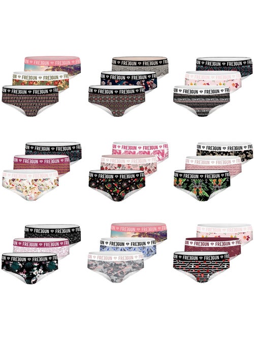 Pack surprise de 3 boxers microfibre fille freegun - Kiabi Pack surprise de 3 boxers microfibre fille freegun - Kiabi