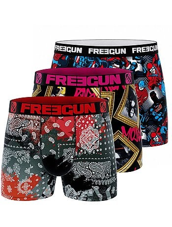 Pack surprise de 3 boxers microfibre homme freegun