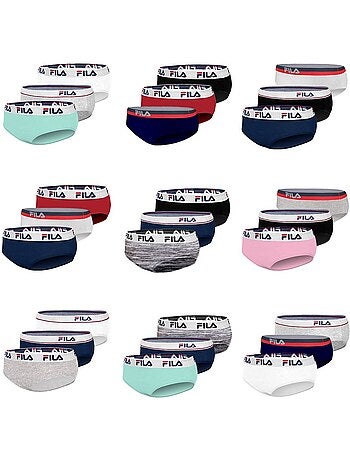 Pack surprise de 3 slips coton femme fila