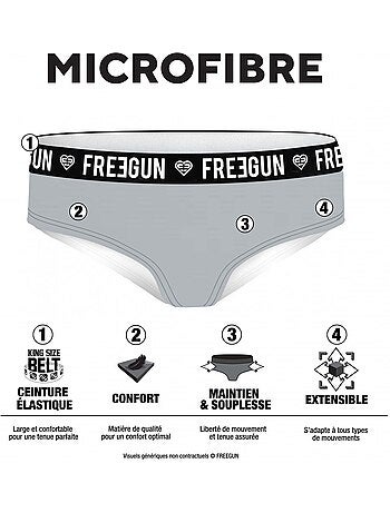 Pack surprise de 5 boxers microfibre fille freegun