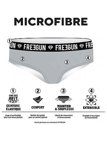 Pack surprise de 5 boxers microfibre fille freegun
