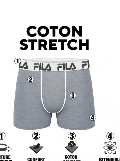 Pack surprise de 6 boxers coton homme fila - Kiabi