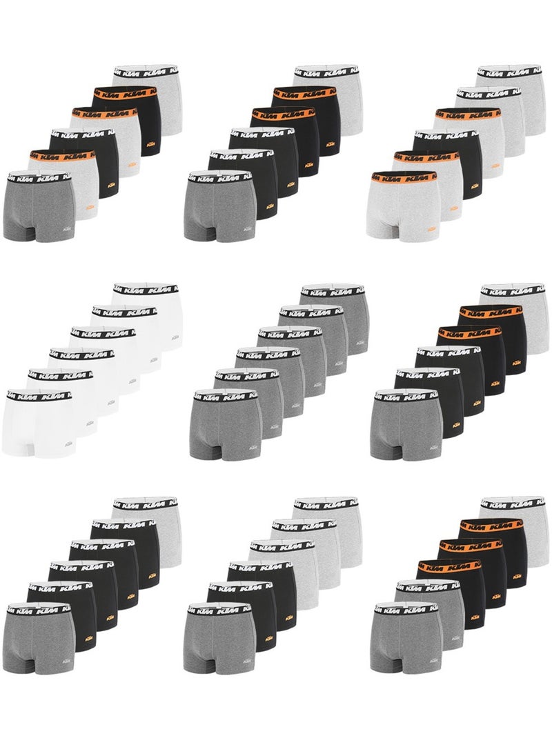 Pack surprise de 6 boxers coton homme ktm Noir - Kiabi