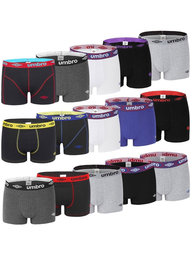 Pack surprise de 6 boxers coton homme umbro Bleu - Kiabi