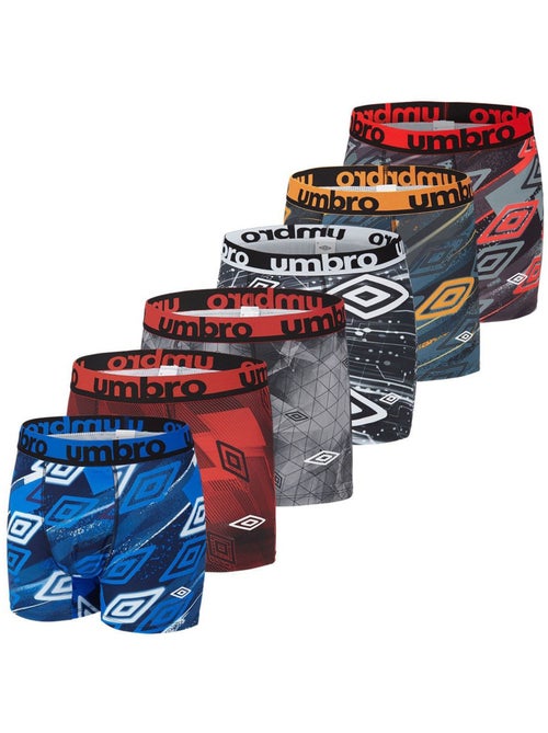 Pack surprise de 6 boxers microfibre homme umbro - Kiabi Pack surprise de 6 boxers microfibre homme umbro - Kiabi