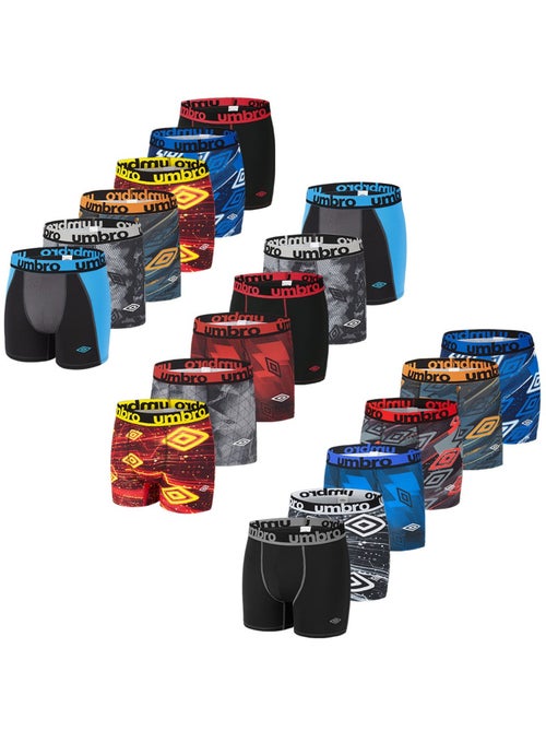 Pack surprise de 6 boxers microfibre homme umbro - Kiabi Pack surprise de 6 boxers microfibre homme umbro - Kiabi