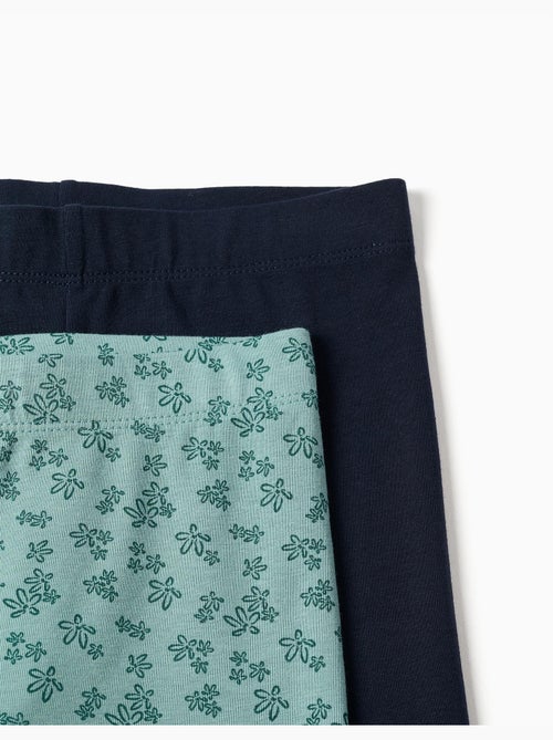 Pack van 2 effen en bedrukte leggings - Kiabi Pack van 2 effen en bedrukte leggings - Kiabi