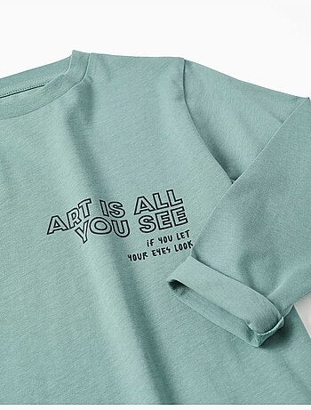 Pack van 2 t-shirts met lange mouwen en prints