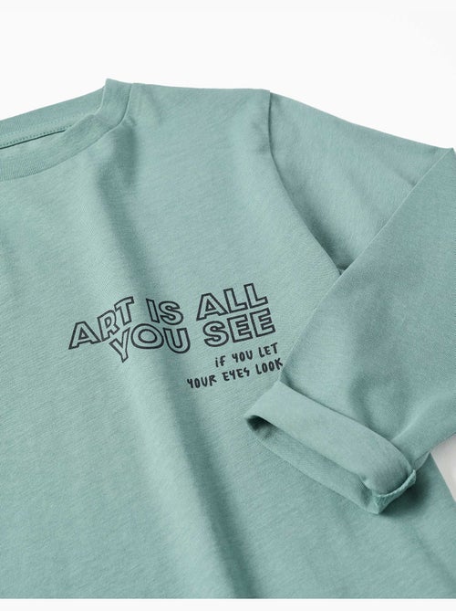 Pack van 2 t-shirts met lange mouwen en prints - Kiabi