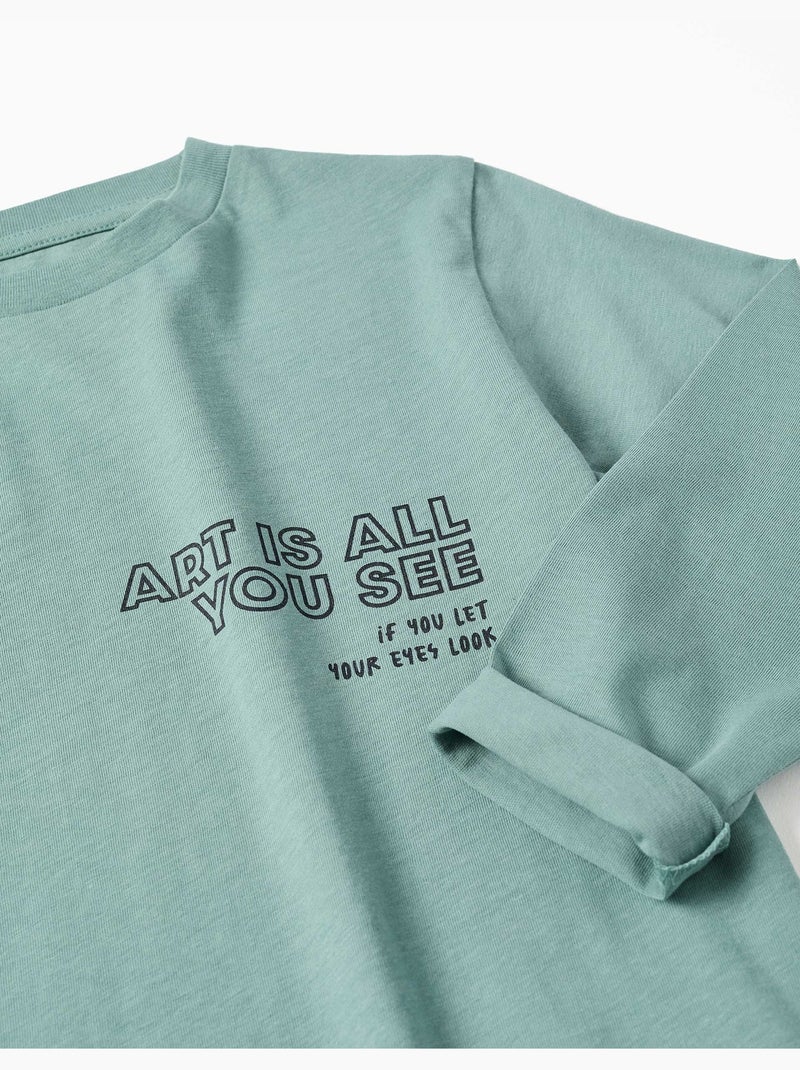 Pack van 2 t-shirts met lange mouwen en prints Wit - Kiabi