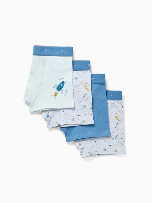 Pack van 4 boxershorts met ruimteprints - Kiabi