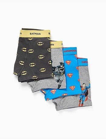 Pack van 4 katoenen boxershorts batman en superman