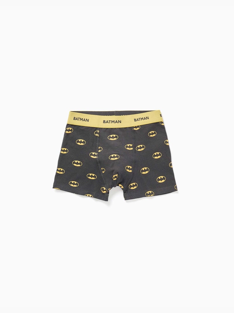 Pack van 4 katoenen boxershorts batman en superman Blauwgrijs - Kiabi