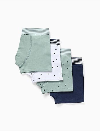 Pack van 4 katoenen boxershorts met dinosaurussenprints
