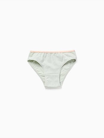 Pack van 5 katoenen slips met bloemen/stippen