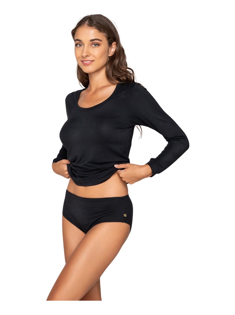 Pack x2 shortys micro touch comfort Noir - Kiabi