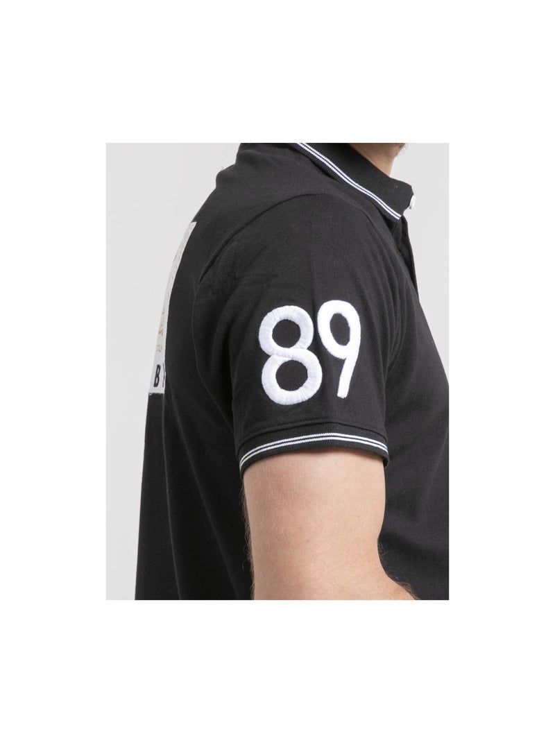 Pahdu polo shirt met korte mouwen van puur katoen Zwart - Kiabi