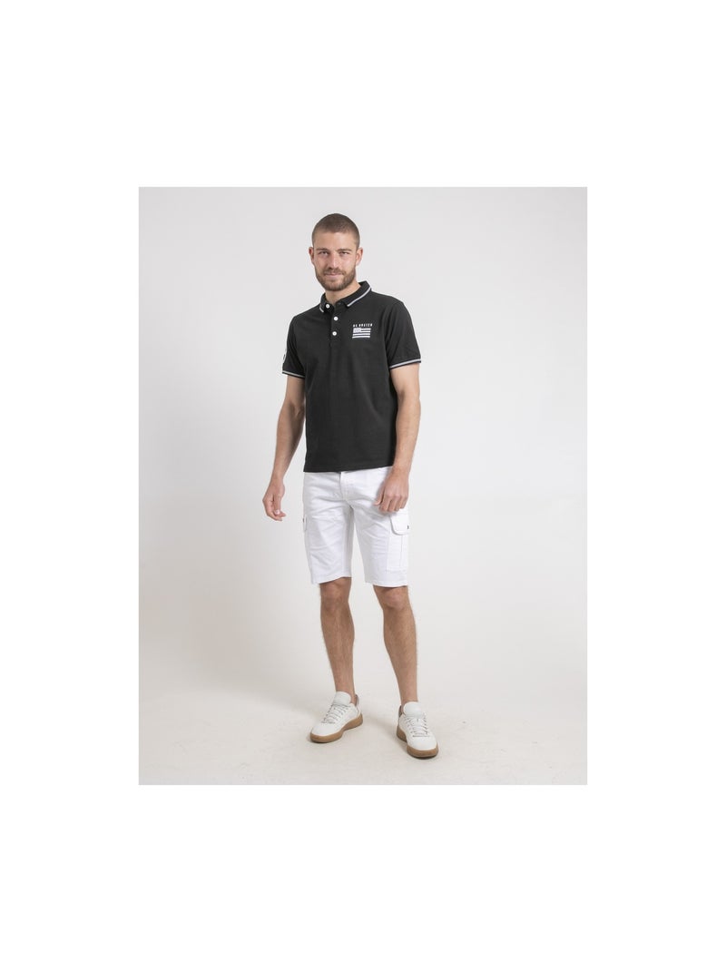 Pahdu polo shirt met korte mouwen van puur katoen Zwart - Kiabi