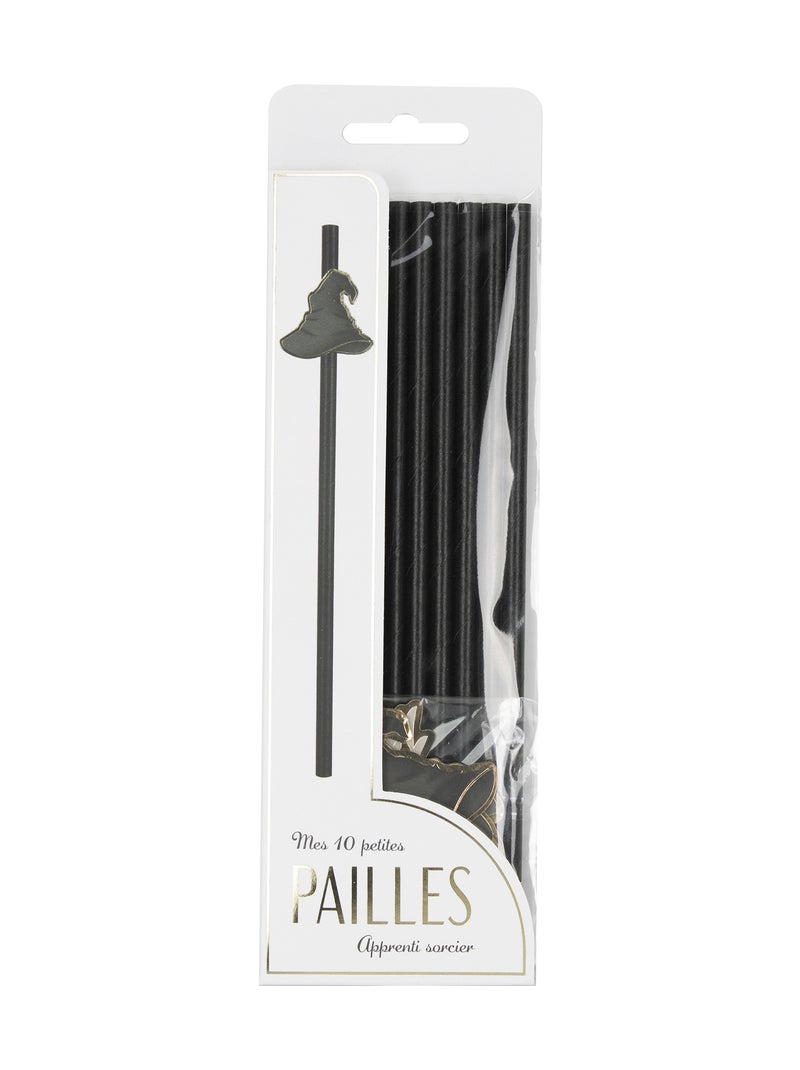 Pailles thèmes 'sorciers' noir - Kiabi