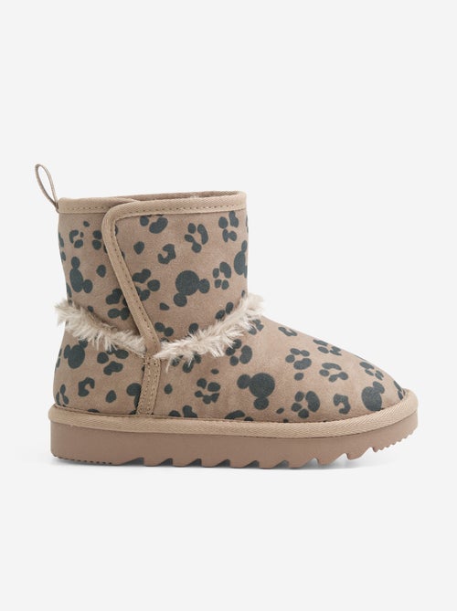 Paire de boots à scratchs motif léopard 'Mickey' 'Disney' - Kiabi Paire de boots à scratchs motif léopard 'Mickey' 'Disney' - Kiabi