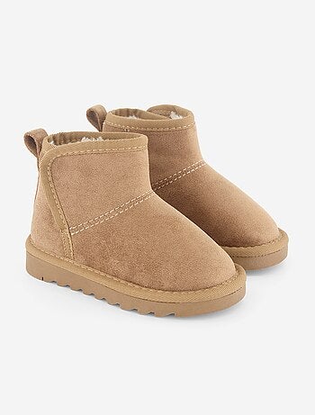 Paire de boots fourrées en suédine