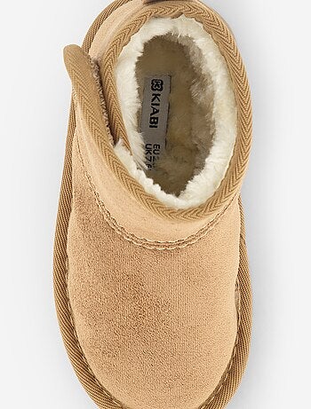 Paire de boots fourrées en suédine