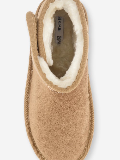Paire de boots fourrées en suédine - Kiabi