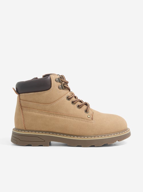 Paire de boots type trekking à lacets - Kiabi