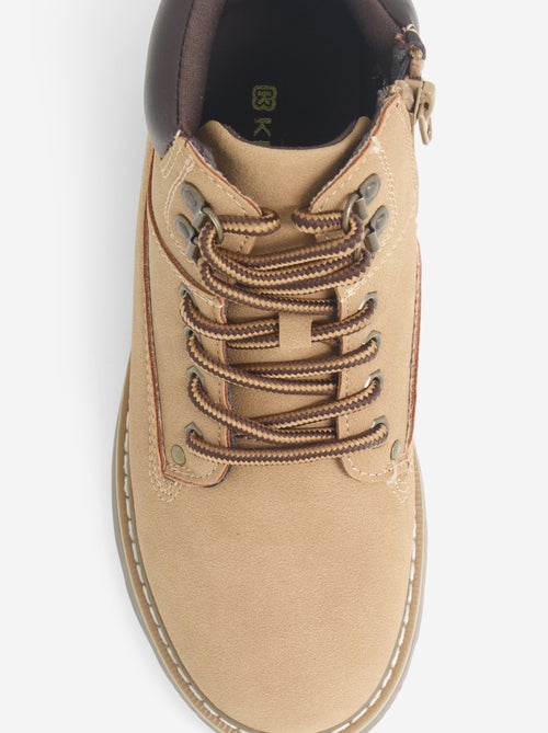 Paire de boots type trekking à lacets - Kiabi