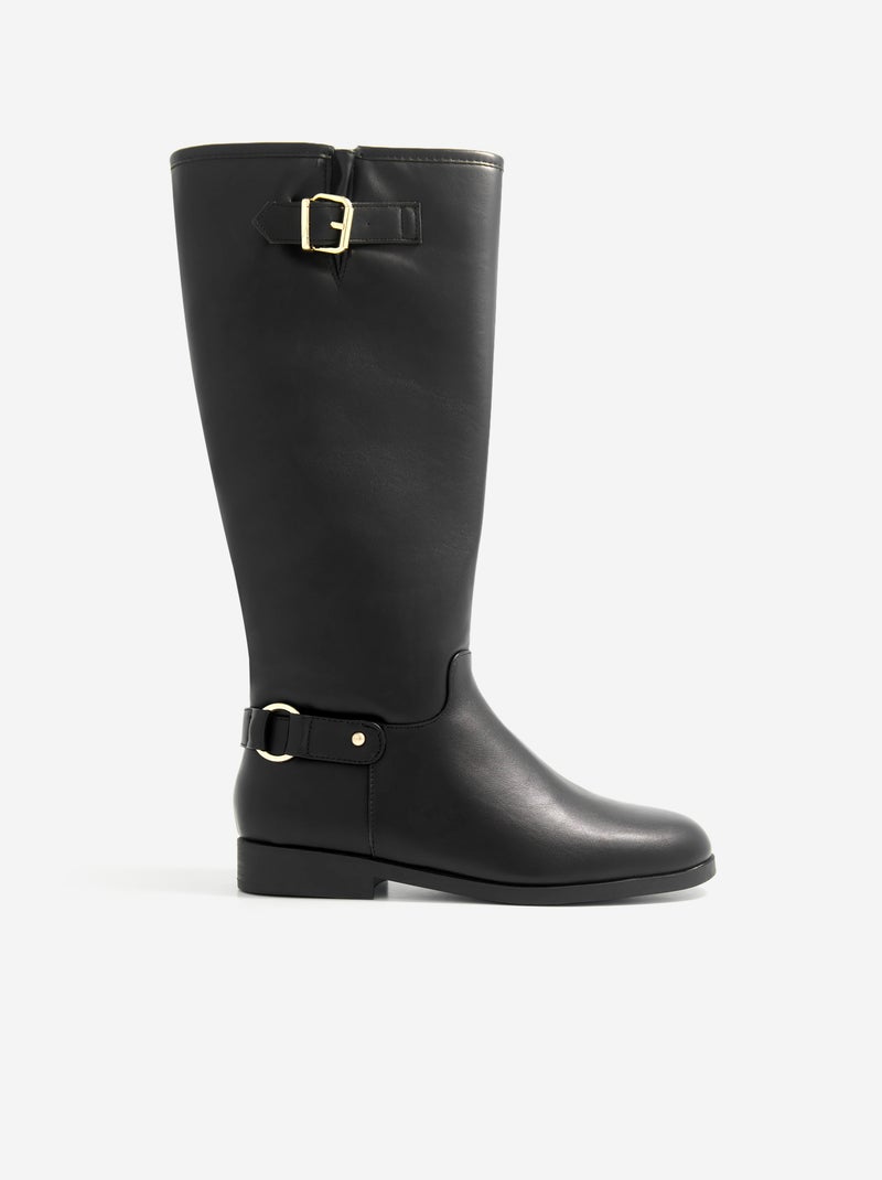Paire de bottes type cavalières Noir - Kiabi