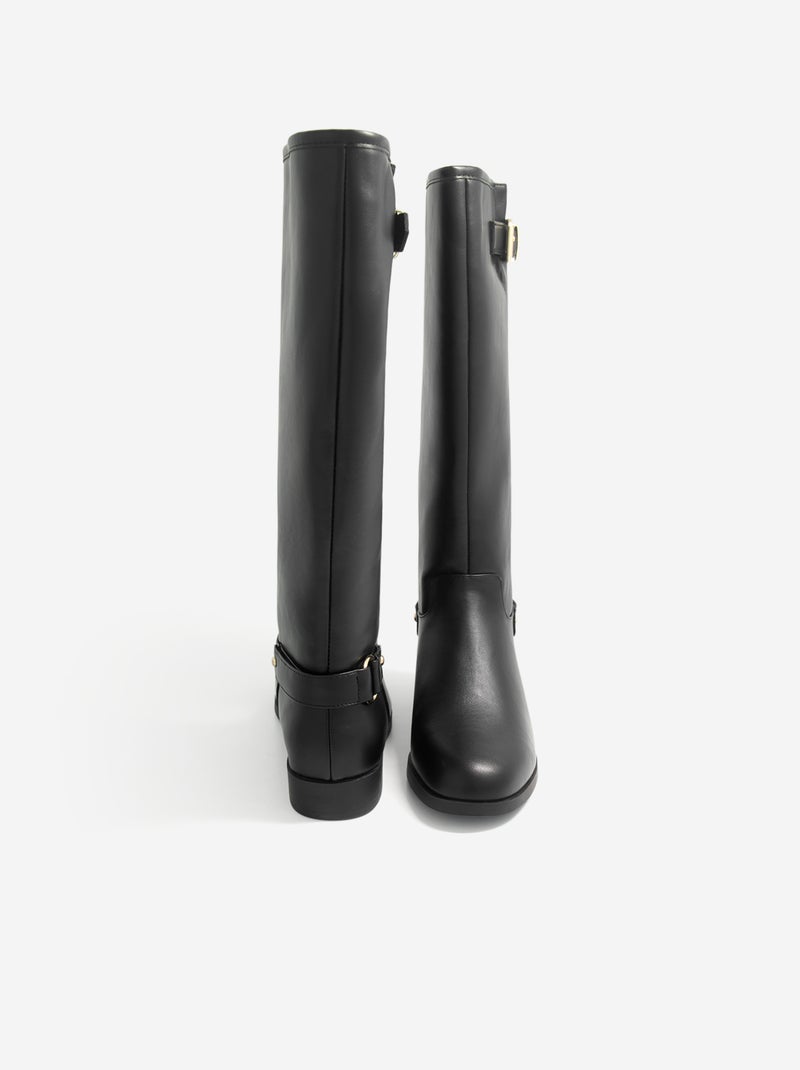 Paire de bottes type cavalières Noir - Kiabi