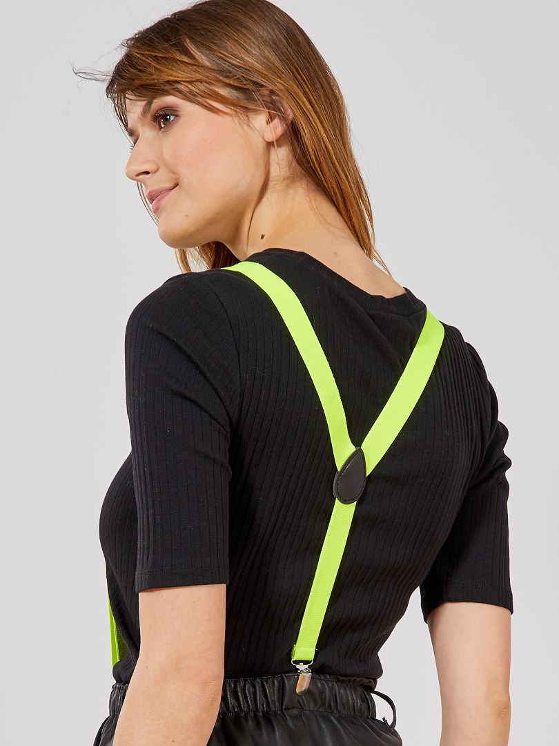 Robe Bar III Jaune Fluo à Bretelles – Taille M, Occasion Très Bon état