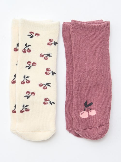 Paire de chaussettes fantaisie anti-dérapantes - Kiabi