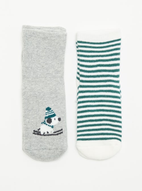 Paire de chaussettes fantaisie anti-dérapantes - Kiabi