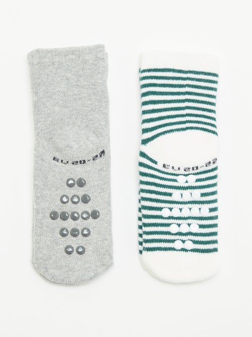 Paire de chaussettes fantaisie anti-dérapantes - Kiabi