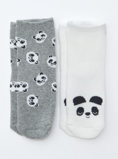 Paire de chaussettes fantaisie anti-dérapantes - Kiabi